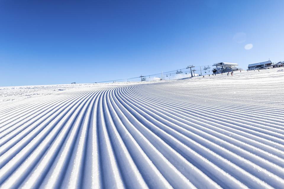 Skilanglauf rillen in Villach im Schnee